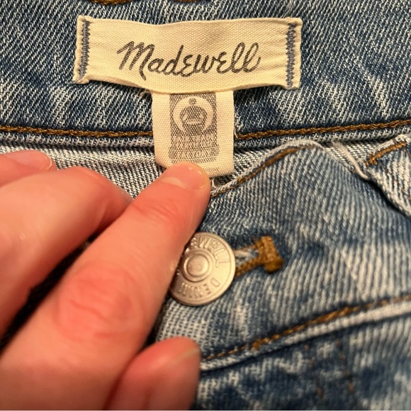 Madewell The '90s Straight Jean in Rondell Wash, Raw Hem, High Rise, Size 28 - Picture 4 of 10